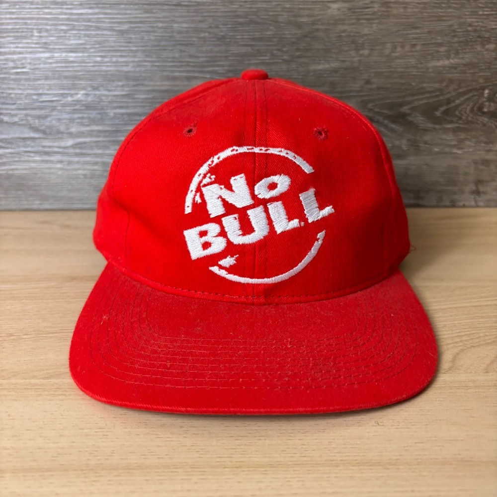 VINTAGE Winston Hat Cap Snap Back Red White No Bull Cigarette Racing 90s